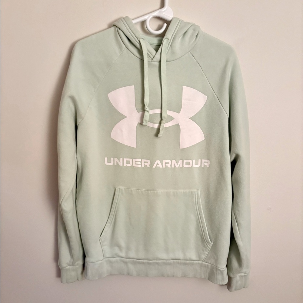 Under Armour Women’s Medium mint green hooded sweatshirt casual sporty